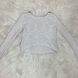 Joe Fresh Kids Knit White Sweater Beaded Shoulders